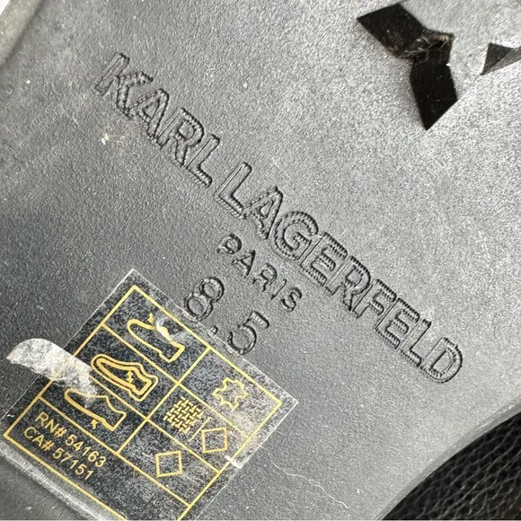 Karl Lagerfeld Paris Men's Boots Logo Leather Pebble Grained size 8.5