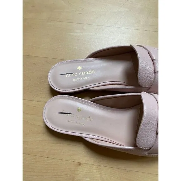 KATE Spade BNWT &quot;Berkley&quot; pink slip on muless NEW flats tassel