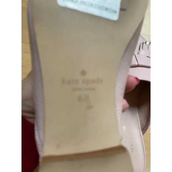 KATE Spade BNWT &quot;Berkley&quot; pink slip on muless NEW flats tassel