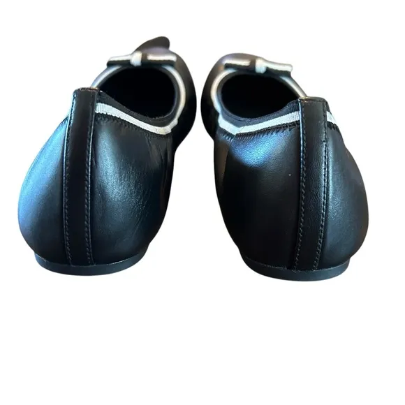 Kate Spade Claudette Black Nappa Leather Ballet Slip On Flats NEW Size 9