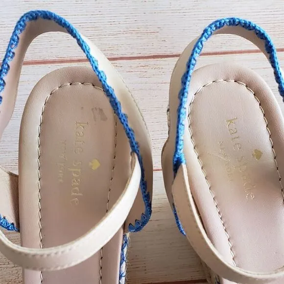 Kate Spade Espadrille Wedge Ankle Strap Sandals with Floral Print Bows