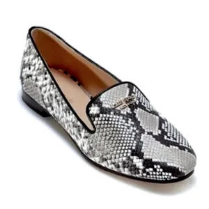 Kate Spade Loafer Torte Flat Leather Slip-on Snakeskin Print Shoes Size 6