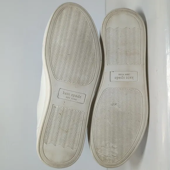 Kate Spade New York Angelise white leather sneakers womans size 8 EU 38.5