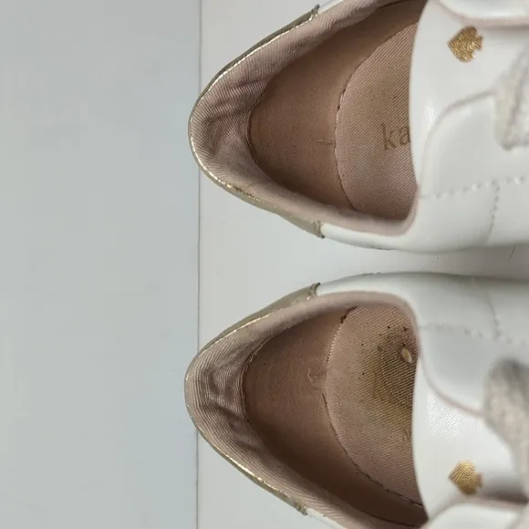 Kate Spade New York Angelise white leather sneakers womans size 8 EU 38.5