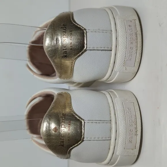 Kate Spade New York Angelise white leather sneakers womans size 8 EU 38.5