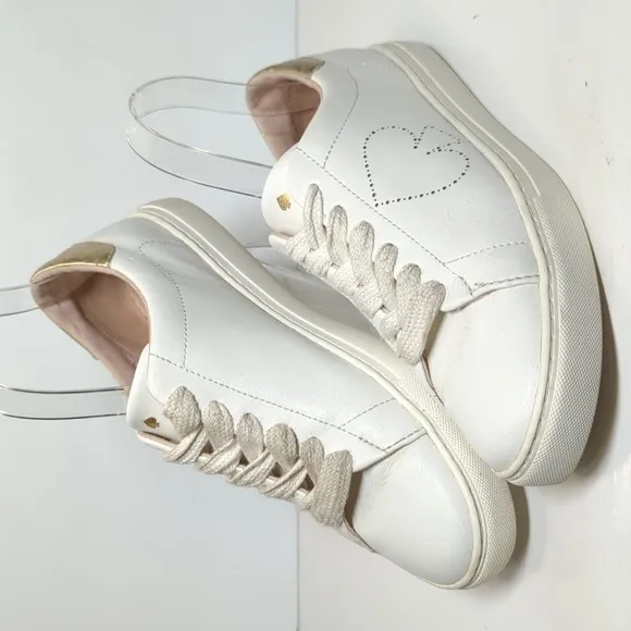 Kate Spade New York Angelise white leather sneakers womans size 8 EU 38.5