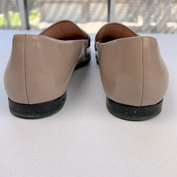 Kate Spade New York Cayla Fringe Flats Patent Leather Vero Cuoio Loafers Taupe