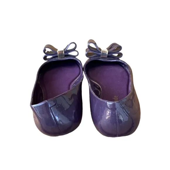 Kate Spade New York Purple Jelly Bow Ballerina Flats Size 6