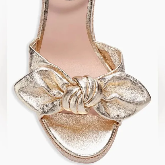 kate spade New York Wedge Sandals Sz. 9.5 Pale Gold