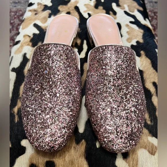Kate Spade Pink Glitter Women's Loafers