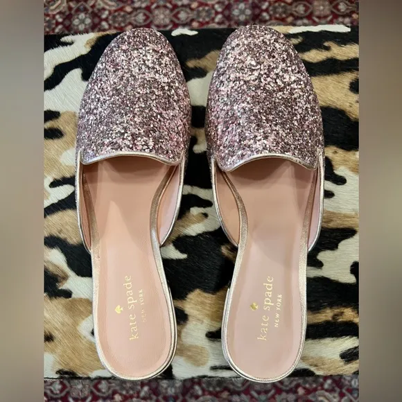 Kate Spade Pink Glitter Women's Loafers
