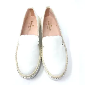 Kate Spade | White Slip Ons Flats Leather Loafers 8