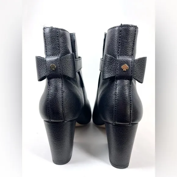 KATE SPADE Women’s Leather Ankle Boots Bow Accent Size 9M