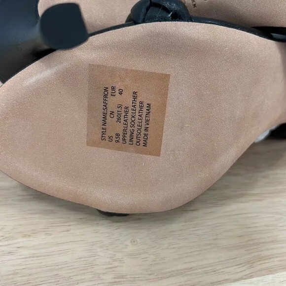 Kate Spade Saffron Sandals- Black- Size 9.5 B- NIB