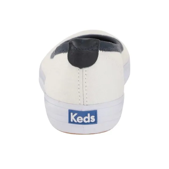 Keds Bryn Canvas Ballet Women’s White Navy Flats/Sz:11/NWT