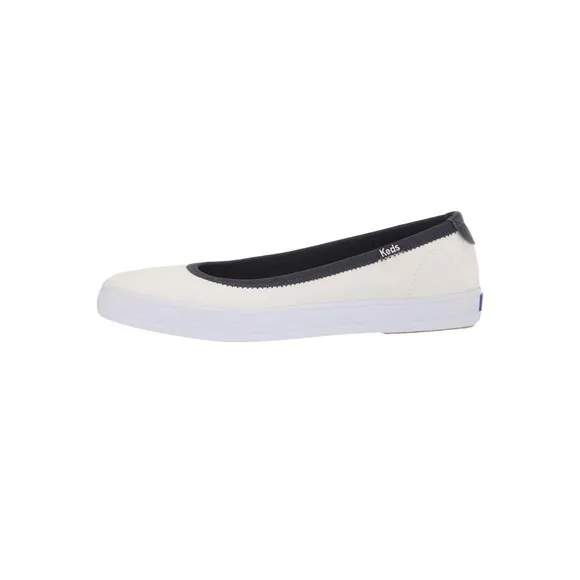 Keds Bryn Canvas Ballet Women’s White Navy Flats/Sz:11/NWT