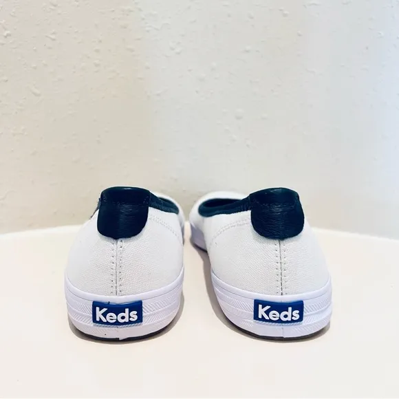 Keds Bryn Canvas Ballet Women’s White Navy Flats/Sz:11/NWT