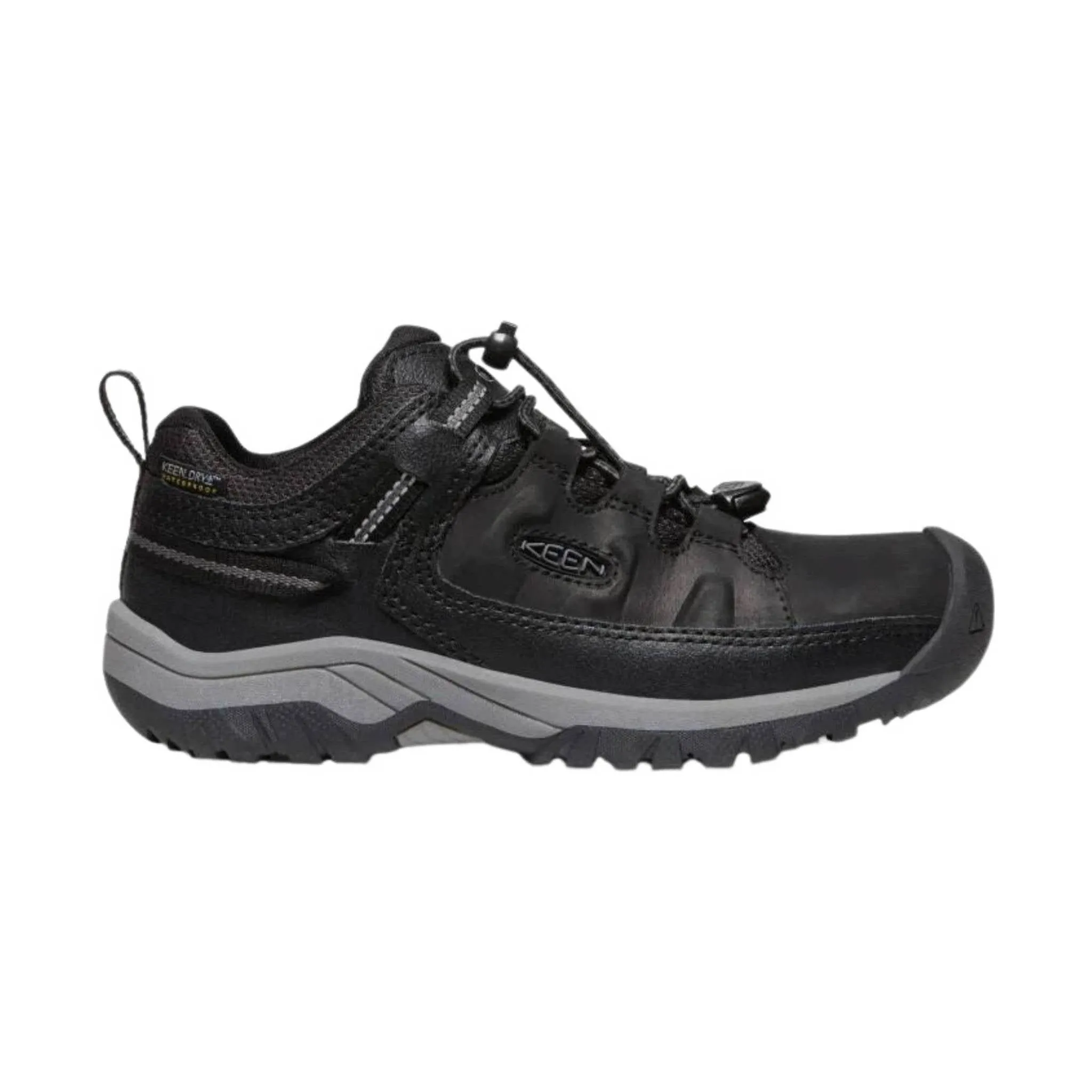 KEEN Big Kids' Targhee Low - Black/Steel Grey