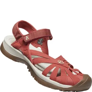 Keen Red and White Sandals with Protective Toe and Adjustable Strap