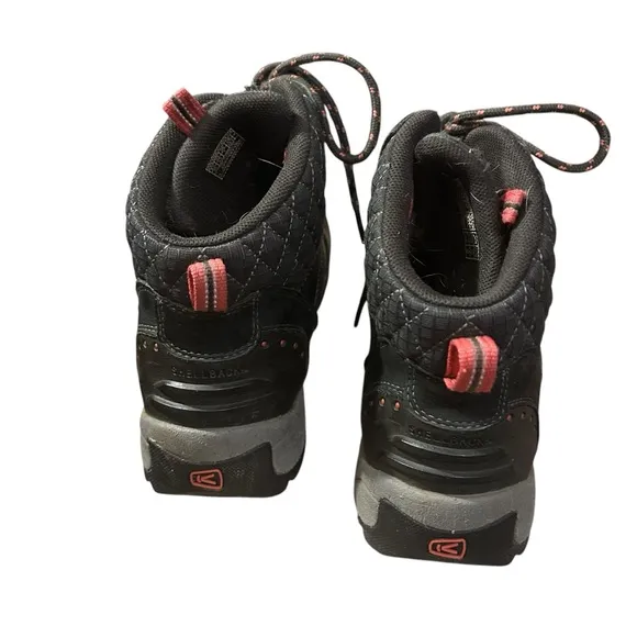 Keen Revel III Waterproof Black Leather 6 Eye Hiking Boots Women’s Size 9.5 M.