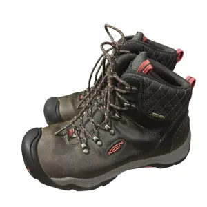 Keen Revel III Waterproof Black Leather 6 Eye Hiking Boots Women’s Size 9.5 M.
