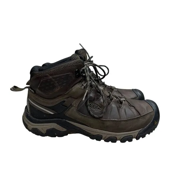 Keen Targhee III WP Mid Hiking Boots 12 Men Brown Leather 1020178 Waterproof