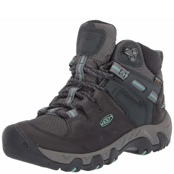 KEEN WOMEN'S STEENS MID HEIGHT DUARBLE LEATHER WATERPROOF HIKING BOOTS, STE