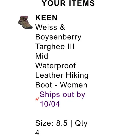 Keen Womens Weiss Boysenberry Targhee III Mid Waterproof Leather Hiking Boot 8.5