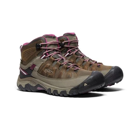 Keen Womens Weiss Boysenberry Targhee III Mid Waterproof Leather Hiking Boot 8.5