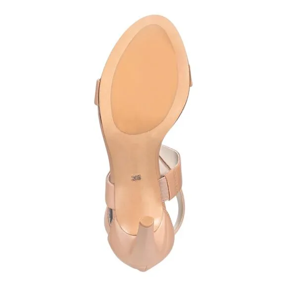 Kenneth Cole NY Women's Brooke Criss Cross Strap Dress Sandals Beige Size 7 1/2