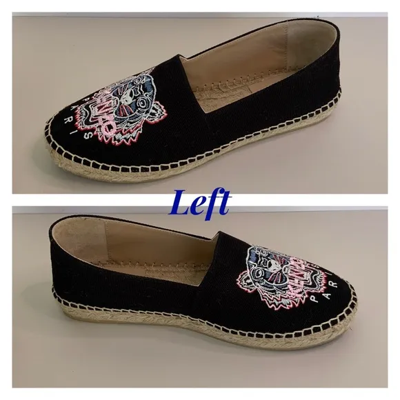 KENZO Espadrilles Classic Tiger Black Sz 37