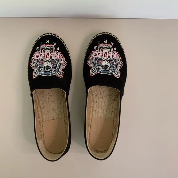 KENZO Espadrilles Classic Tiger Black Sz 37