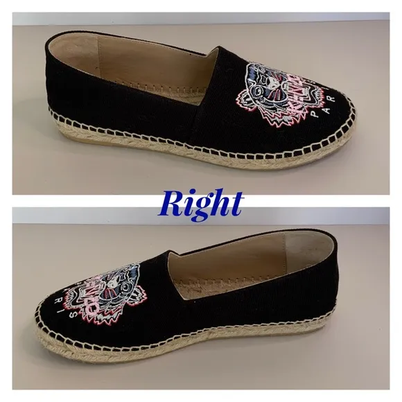 KENZO Espadrilles Classic Tiger Black Sz 37