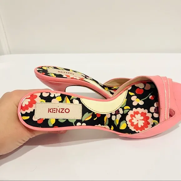 Kenzo Pink Slide Kitten Heels 6.5