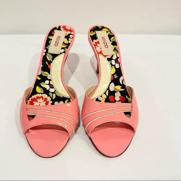 Kenzo Pink Slide Kitten Heels 6.5