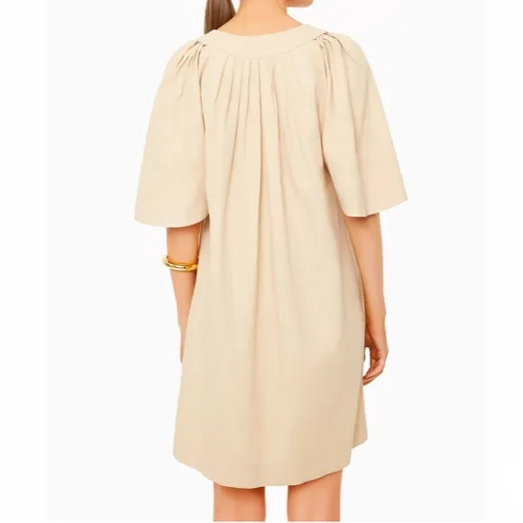 Khaki Finley Flutter Sleeve DressPOMANDER PLACE