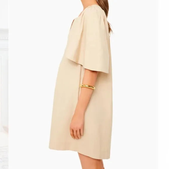 Khaki Finley Flutter Sleeve DressPOMANDER PLACE
