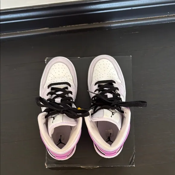 Kids' Nike Air Jordan mid Purple and White Sneakers size 4.5