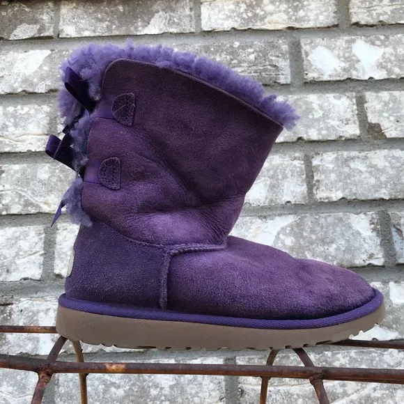 Kids Purple Bailey Bow Boots