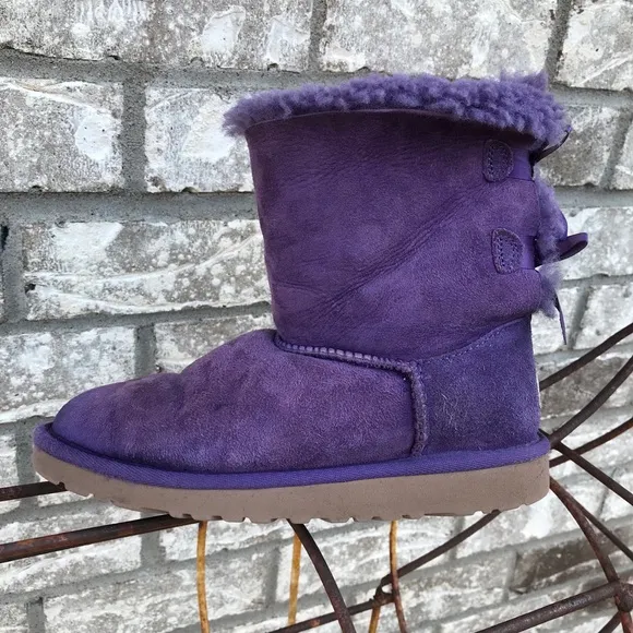 Kids Purple Bailey Bow Boots