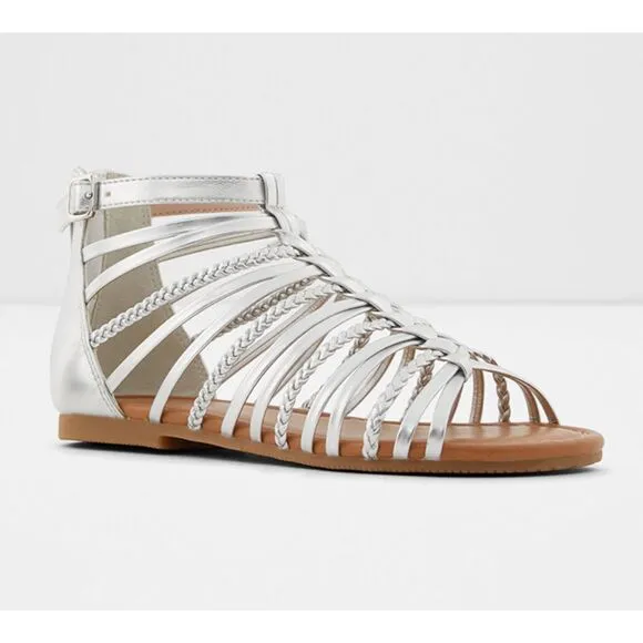 Kids Steve Madden Slvr Kimmie Flatform SZ 3 ALDO Slvr Nydaullan SZ 2 Sandal Bndl