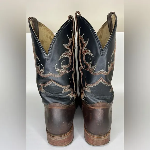 King Ranch Double H Men's Cowboy Boots KR4466 Size 11D Made In USA Pull On