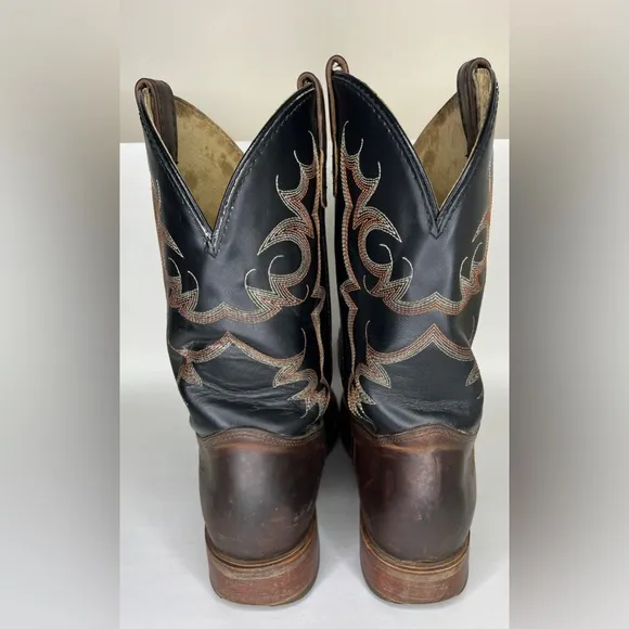 King Ranch Double H Men's Cowboy Boots KR4466 Size 11D Made In USA Pull On