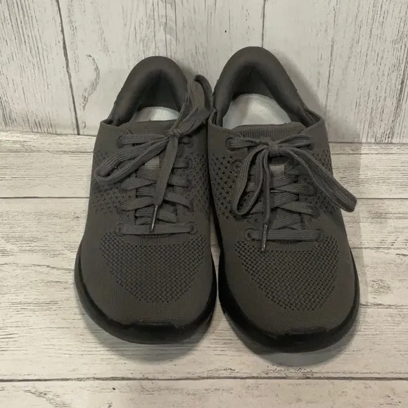 Kizik Womens Sz 6 Wide Graphite Gray Lima Shoe Breathable Knit Upper Rubber Sole