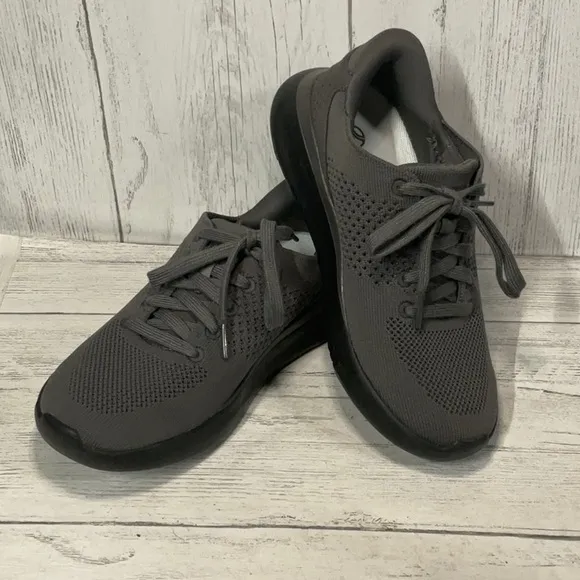 Kizik Womens Sz 6 Wide Graphite Gray Lima Shoe Breathable Knit Upper Rubber Sole