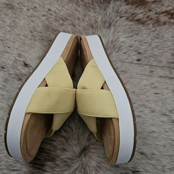 Koolaburra by UGG Carenza Women's Slide Sandals Yellow Size 8 NEW