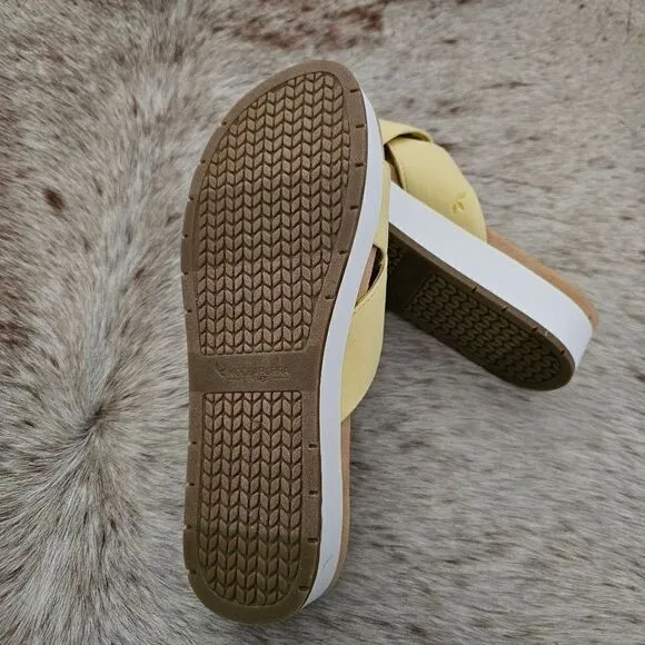 Koolaburra by UGG Carenza Women's Slide Sandals Yellow Size 8 NEW