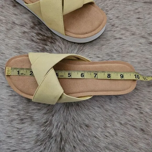 Koolaburra by UGG Carenza Women's Slide Sandals Yellow Size 8 NEW