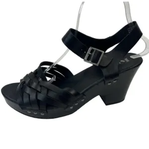 Kork-Ease Black Berryessa Black Leather Sandals size 11