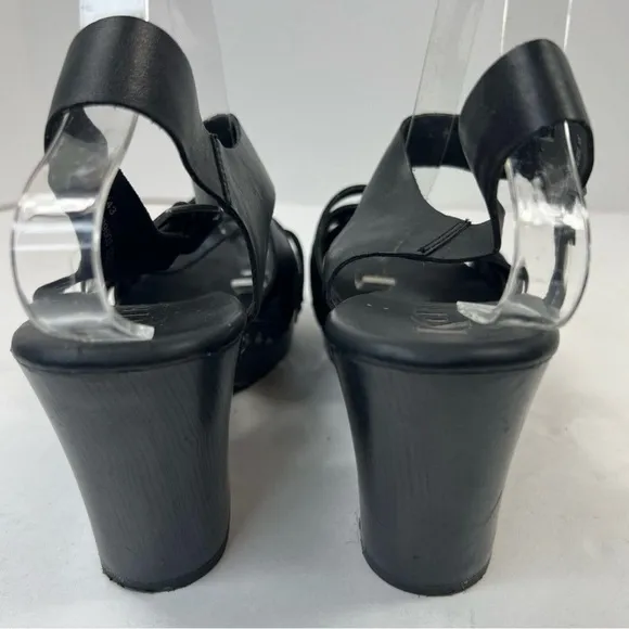 Kork-Ease Black Berryessa Black Leather Sandals size 11